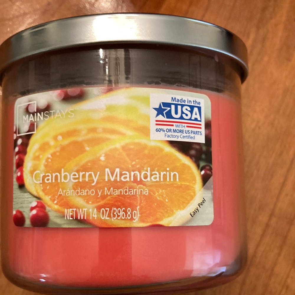 mainstays cranberry mandarin candle